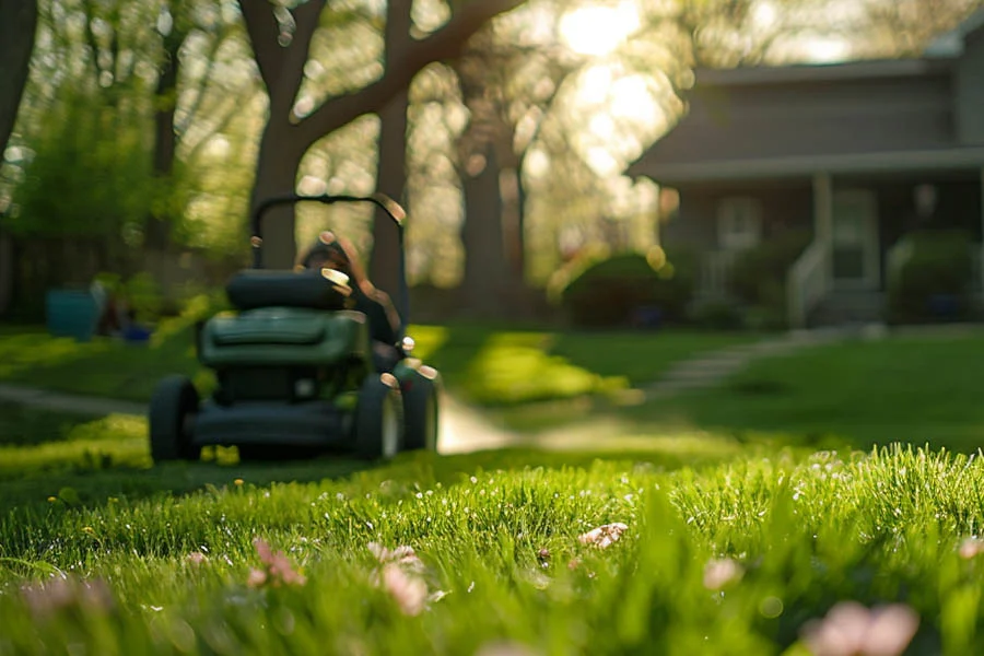 self propelled battery lawnmower